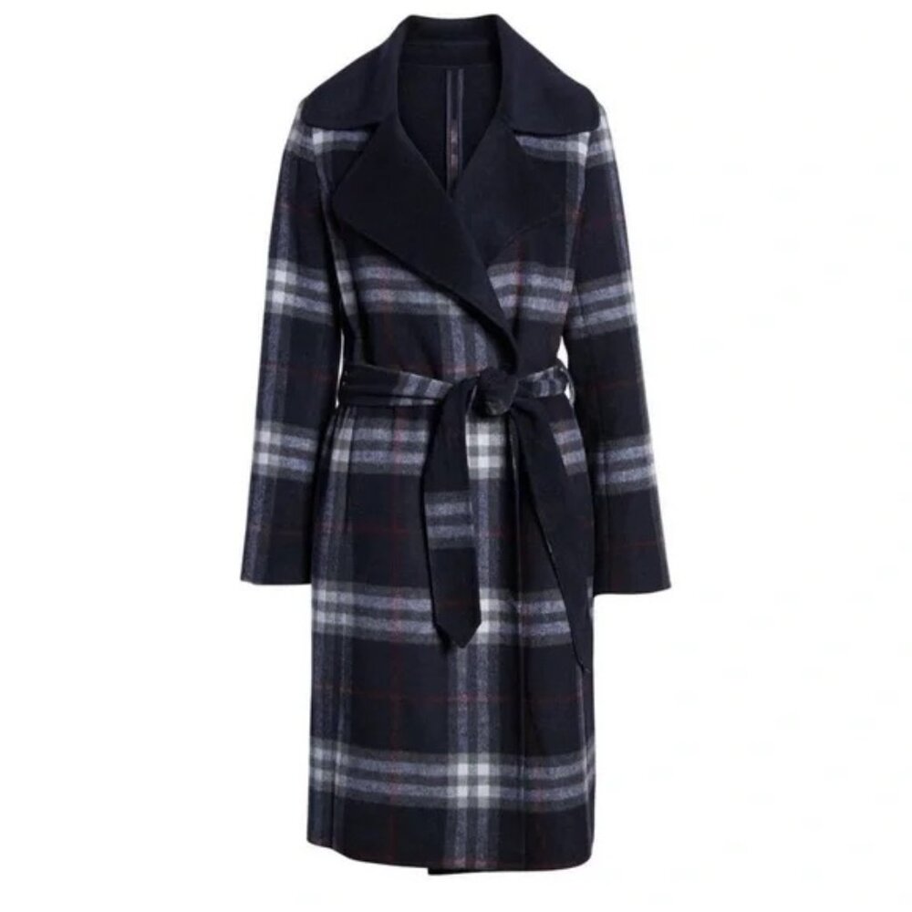 Halogen Plaid Winter Coat, Size S